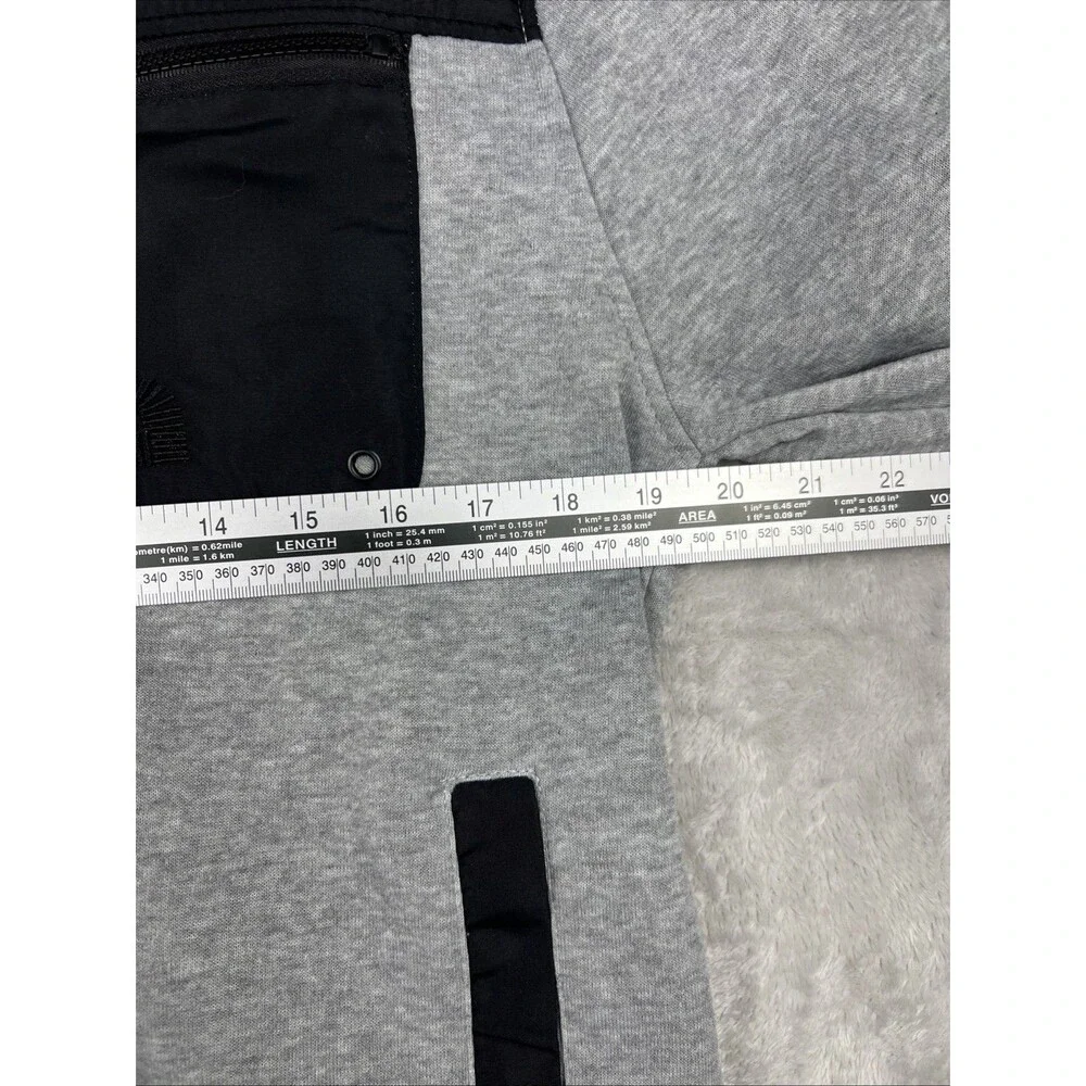 Akademiks Black Gray Fleece Mentality Jeanius Jacket Men’s Size S